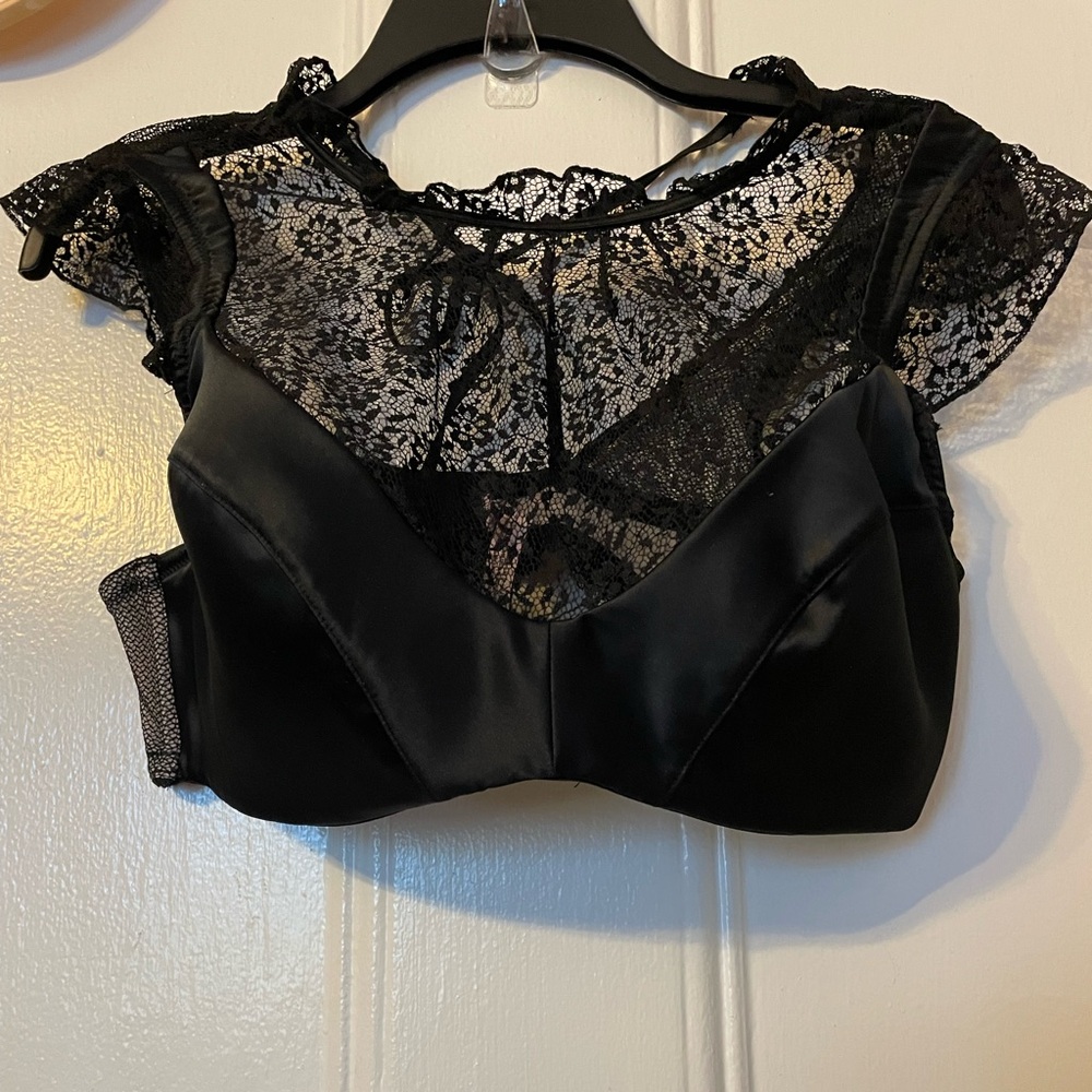 Dream Angels High Neck Lace Plunge Bra